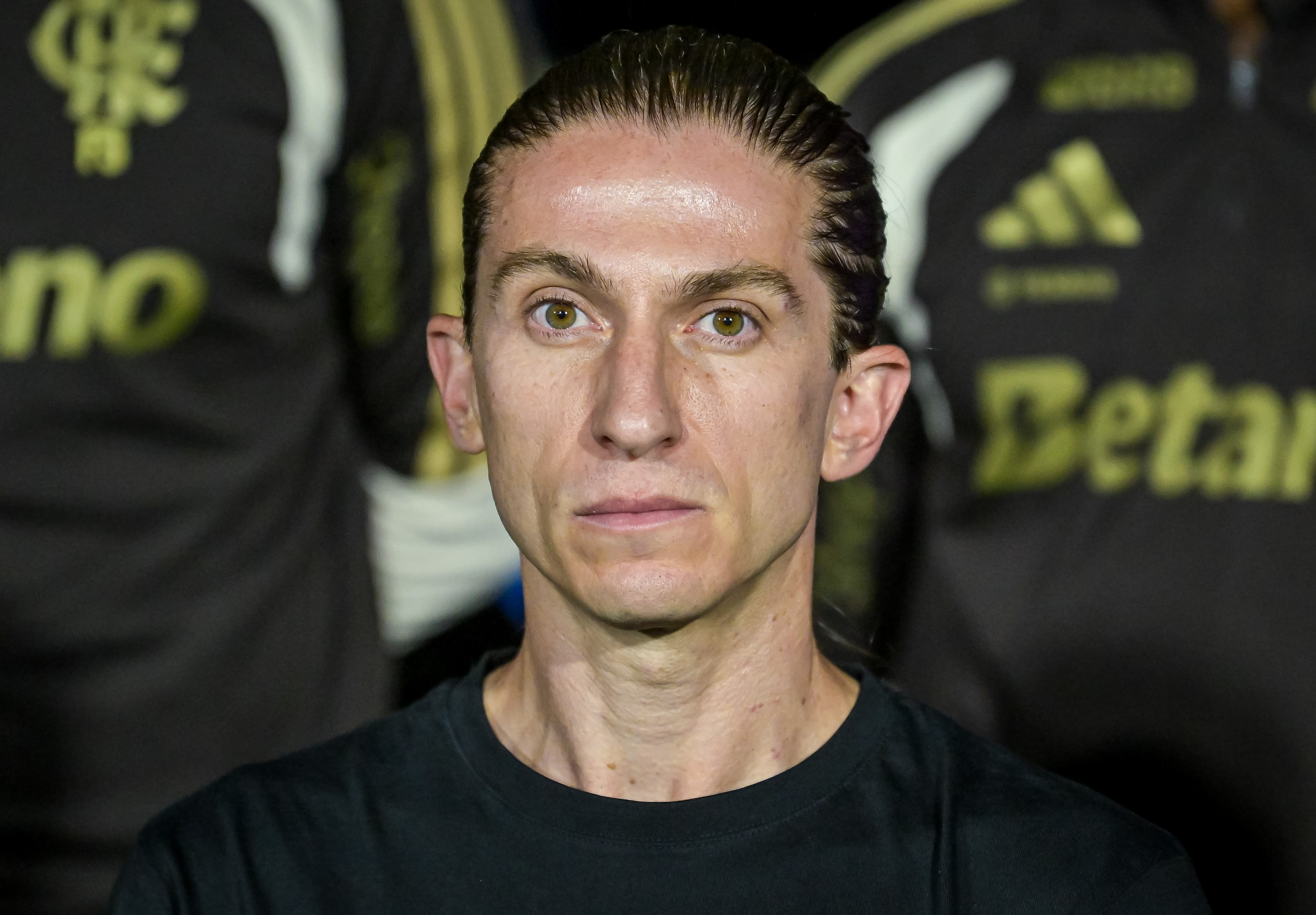 Filipe Luís durante Lanús x Flamengo pela Recopa