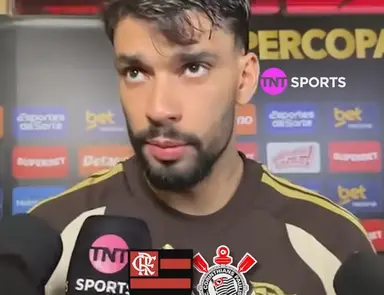 Lucas Paquetá na zona mista do Flamengo