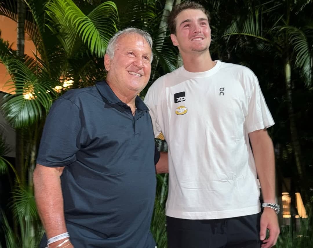 Zico e João Fonseca no Rio Open