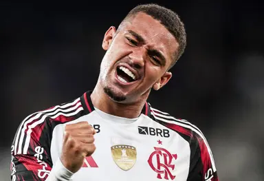 Samuel Lino comemora gol em Botafogo x Flamengo